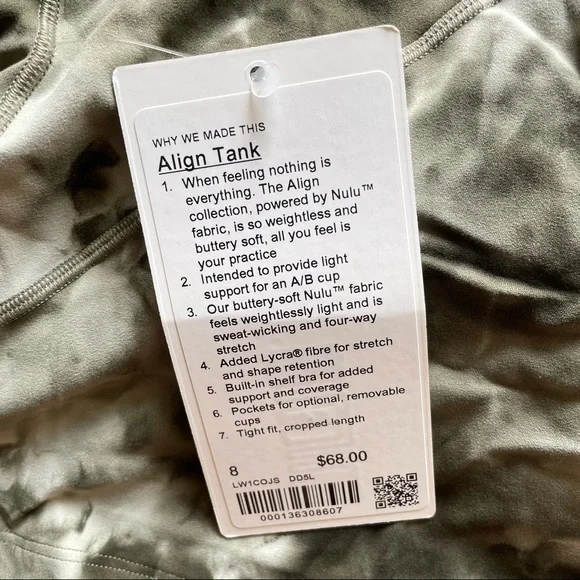 Lululemon Align Cropped Tank Top - Diamond Dye - Picture 4 of 5